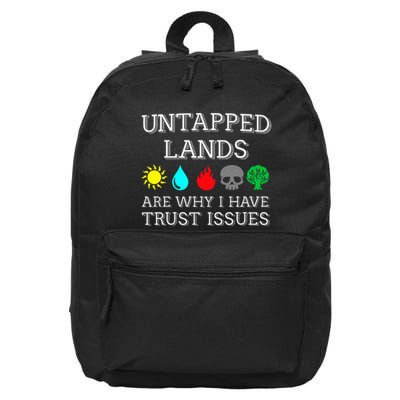 Untapped Lands Trust Issues Funny Magic Geek Tcg 16 in Basic Backpack
