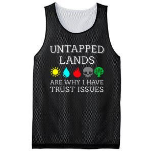 Untapped Lands Trust Issues Funny Magic Geek Tcg Mesh Reversible Basketball Jersey Tank