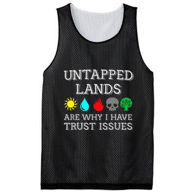 Untapped Lands Trust Issues Funny Magic Geek Tcg Mesh Reversible Basketball Jersey Tank