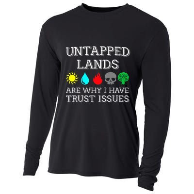 Untapped Lands Trust Issues Funny Magic Geek Tcg Cooling Performance Long Sleeve Crew