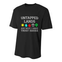 Untapped Lands Trust Issues Funny Magic Geek Tcg Youth Performance Sprint T-Shirt