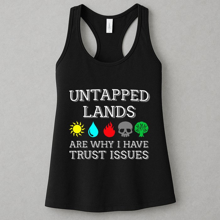 Untapped Lands Trust Issues Funny Magic Geek Tcg Womens Tank Top
