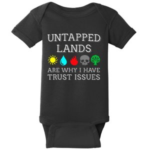 Untapped Lands Trust Issues Funny Magic Geek Tcg Baby Bodysuit