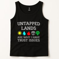 Untapped Lands Trust Issues Funny Magic Geek Tcg Tank Top