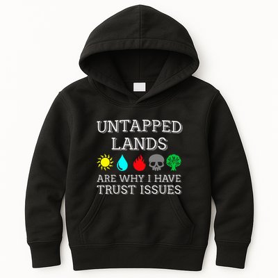 Untapped Lands Trust Issues Funny Magic Geek Tcg Kids Hoodie