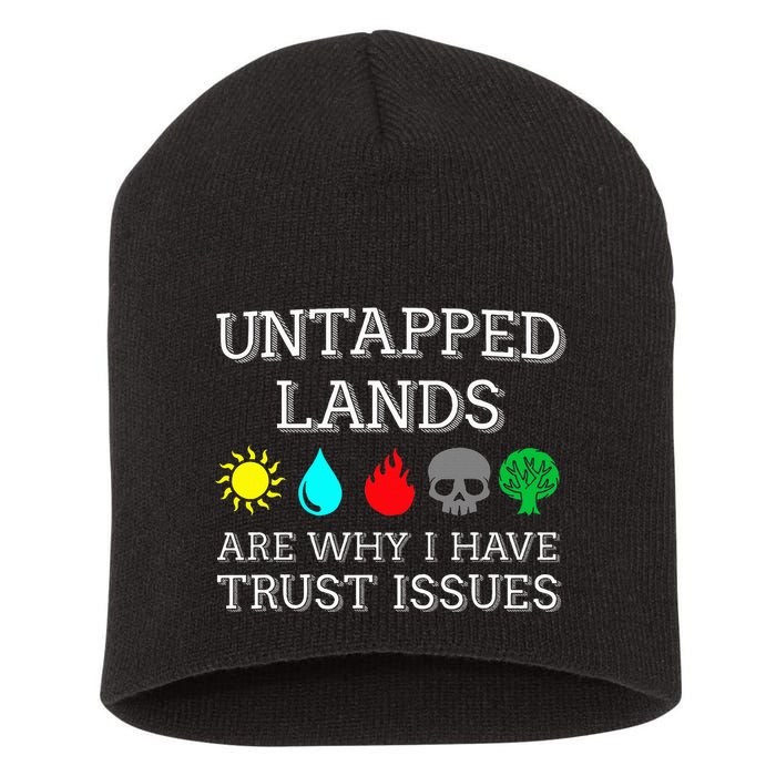 Untapped Lands Trust Issues Funny Magic Geek Tcg Short Acrylic Beanie