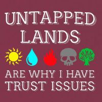 Untapped Lands Trust Issues Funny Magic Geek Tcg 16oz Travel Tumbler