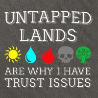 Untapped Lands Trust Issues Funny Magic Geek Tcg Cotton Canvas Backpack