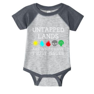 Untapped Lands Trust Issues Funny Magic Geek Tcg Infant Baby Jersey Bodysuit