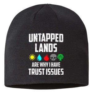 Untapped Lands Trust Issues Funny Magic Geek TCG Sustainable Beanie