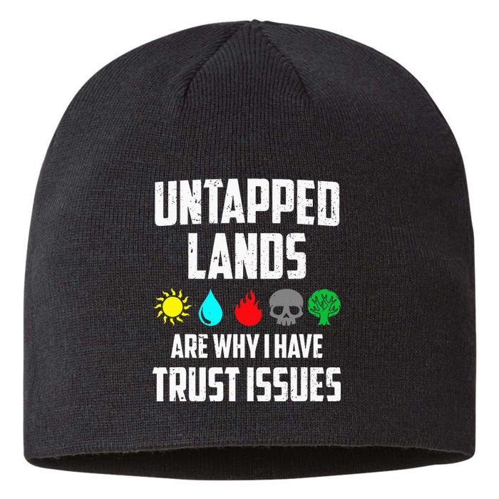 Untapped Lands Trust Issues Funny Magic Geek TCG Sustainable Beanie