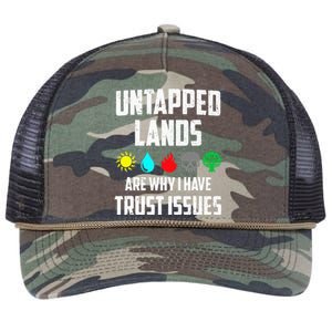 Untapped Lands Trust Issues Funny Magic Geek TCG Retro Rope Trucker Hat Cap