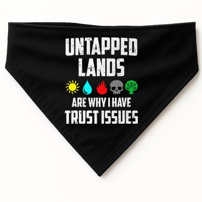 Untapped Lands Trust Issues Magic Funny Geek Tcg Classic Fit USA-Made Doggie Bandana