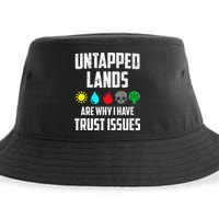 Untapped Lands Trust Issues Magic Funny Geek Tcg Classic Fit Sustainable Bucket Hat