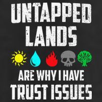 Untapped Lands Trust Issues Magic Funny Geek Tcg Classic Fit 15oz Campfire Ceramic Mug