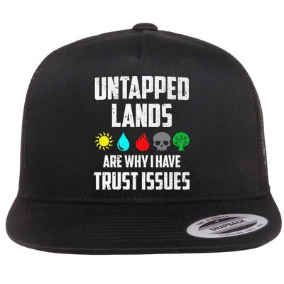 Untapped Lands Trust Issues Magic Funny Geek Tcg Classic Fit Flatbill Hat