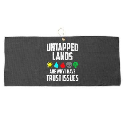 Untapped Lands Trust Issues Magic Funny Geek Tcg Classic Fit Large Microfiber Waffle Golf Towel