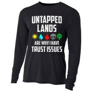 Untapped Lands Trust Issues Magic Funny Geek Tcg Classic Fit Cooling Performance Long Sleeve Crew