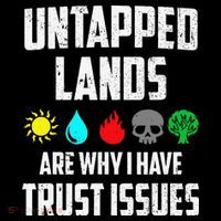 Untapped Lands Trust Issues Magic Funny Geek Tcg Classic Fit Cooling Performance Long Sleeve Crew
