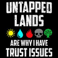 Untapped Lands Trust Issues Magic Funny Geek Tcg Classic Fit Wool Snapback Cap