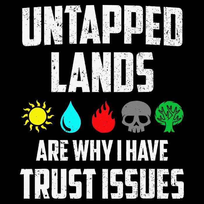 Untapped Lands Trust Issues Magic Funny Geek Tcg Classic Fit Wool Snapback Cap