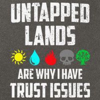 Untapped Lands Trust Issues Magic Funny Geek Tcg Classic Fit Cotton Canvas Backpack