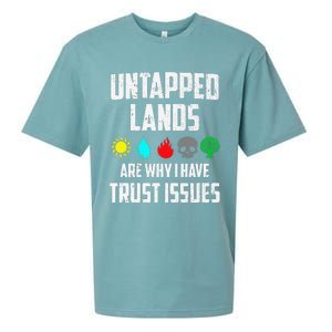 Untapped Lands Trust Issues Magic Funny Geek Tcg Classic Fit Sueded Cloud Jersey T-Shirt