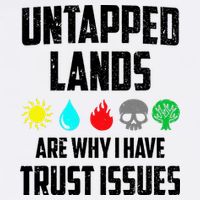 Untapped Lands Trust Issues Magic Funny Geek Tcg Classic Fit Garment-Dyed Sweatshirt