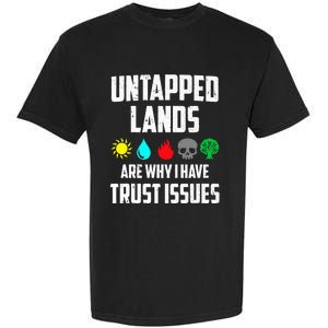 Untapped Lands Trust Issues Magic Funny Geek TCG Classic Fit Short Sleeve Black Garment-Dyed Heavyweight T-Shirt