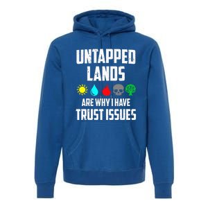 Untapped Lands Trust Issues Magic Funny Geek TCG Classic Fit Short Sleeve Black Premium Hoodie