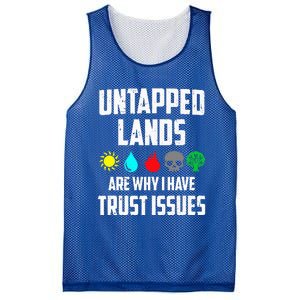 Untapped Lands Trust Issues Magic Funny Geek TCG Classic Fit Short Sleeve Black Mesh Reversible Basketball Jersey Tank