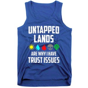 Untapped Lands Trust Issues Magic Funny Geek TCG Classic Fit Short Sleeve Black Tank Top