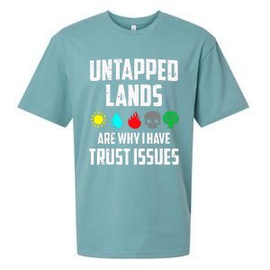 Untapped Lands Trust Issues Magic Funny Geek TCG Classic Fit Short Sleeve Black Sueded Cloud Jersey T-Shirt