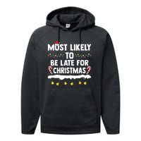 Untitledmost Likely To Be Late For Christmas Matching Family Xmas Performance Fleece Hoodie