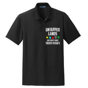 Untapped Lands Trust Issues Funny Magic Geek TCG Dry Zone Grid Polo