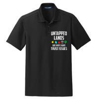 Untapped Lands Trust Issues Funny Magic Geek TCG Dry Zone Grid Polo