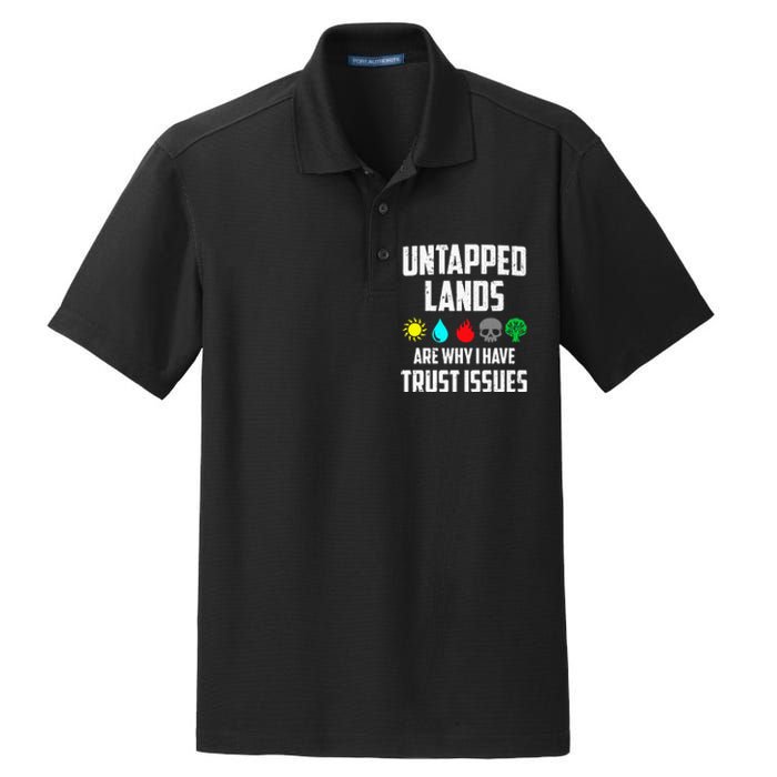 Untapped Lands Trust Issues Funny Magic Geek TCG Dry Zone Grid Polo