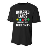 Untapped Lands Trust Issues Magic Funny Geek TCG Youth Performance Sprint T-Shirt