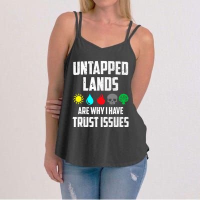 Untapped Lands Trust Issues Magic Funny Geek TCG Women's Strappy Tank