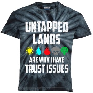 Untapped Lands Trust Issues Magic Funny Geek TCG Kids Tie-Dye T-Shirt