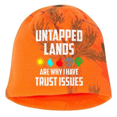 Untapped Lands Trust Issues Magic Funny Geek Tcg Kati - Camo Knit Beanie