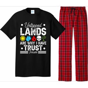 Untapped Lands Trust Issues Funny Magic Geek Tcg Gift Pajama Set