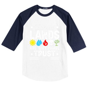 Untapped Lands Trust Issues Funny Magic Geek Tcg Gift Baseball Sleeve Shirt