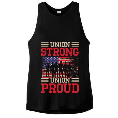 Union Laborer Union Strong Labor Union Worker Union Ladies PosiCharge Tri-Blend Wicking Tank