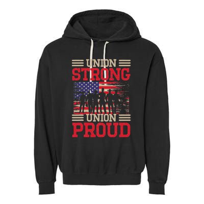 Union Laborer Union Strong Labor Union Worker Union Garment-Dyed Fleece Hoodie