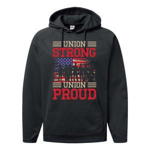 Union Laborer Union Strong Labor Union Worker Union Performance Fleece Hoodie