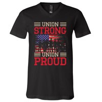 Union Laborer Union Strong Labor Union Worker Union V-Neck T-Shirt