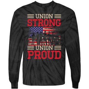 Union Laborer Union Strong Labor Union Worker Union Tie-Dye Long Sleeve Shirt