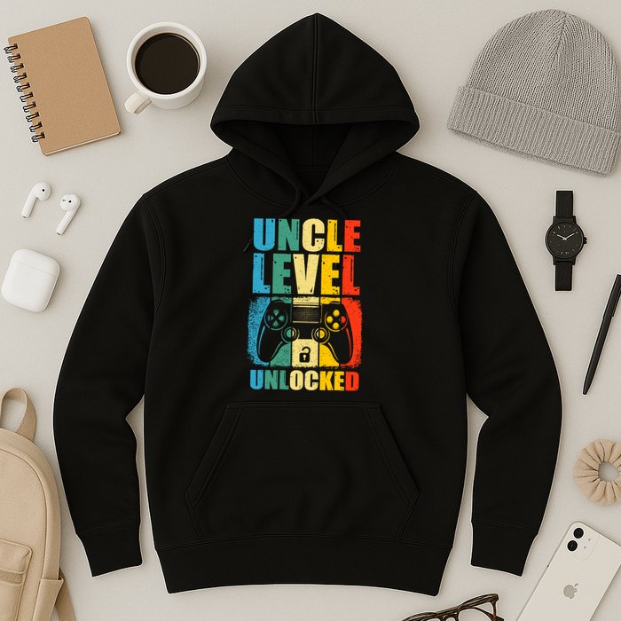 Uncle Level Unlocked Leveled Up To Uncle Promoted To Gamer Hoodie