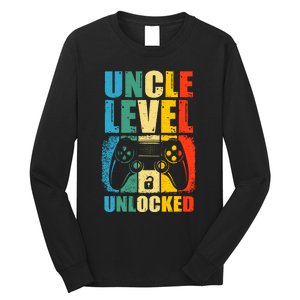 Uncle Level Unlocked Leveled Up To Uncle Promoted To Gamer Long Sleeve Shirt